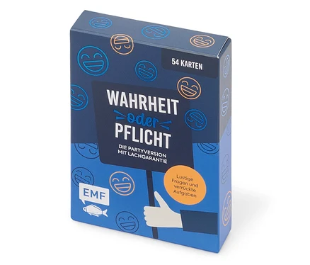 Eine Kartenspielpackung namens "Wahrheit oder Pflicht".