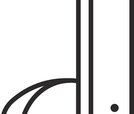 Schwarz-weiße Grafik einer Multifunktionskette für Brillen, Masken und In-Ear-Kopfhörer.