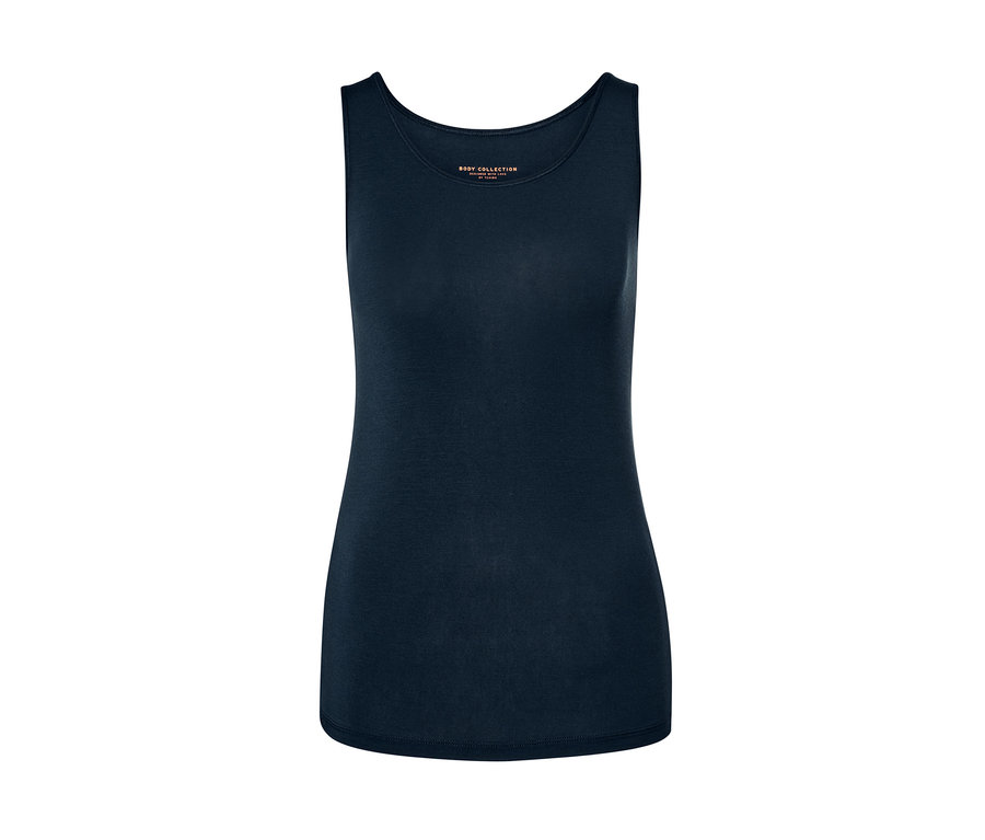 Blaues Hemdchen im Modal-Seide-Mix.