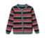 Gestreifte Kleinkind Strickjacke mit Knöpfen und Taschen.