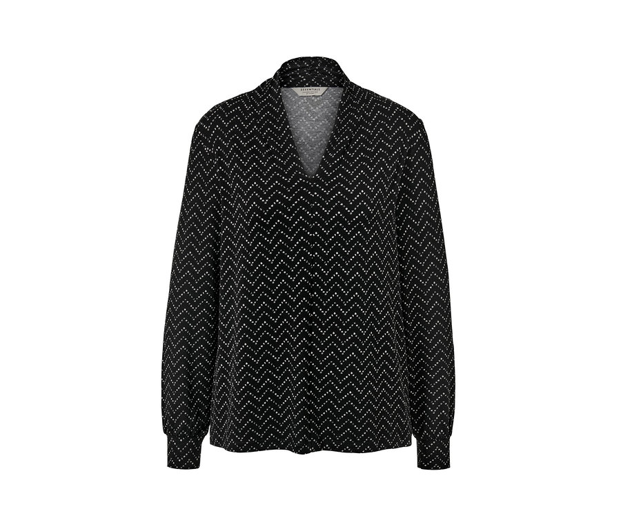 Ein Langarmshirt mit V-Ausschnitt und Alloverprint.
