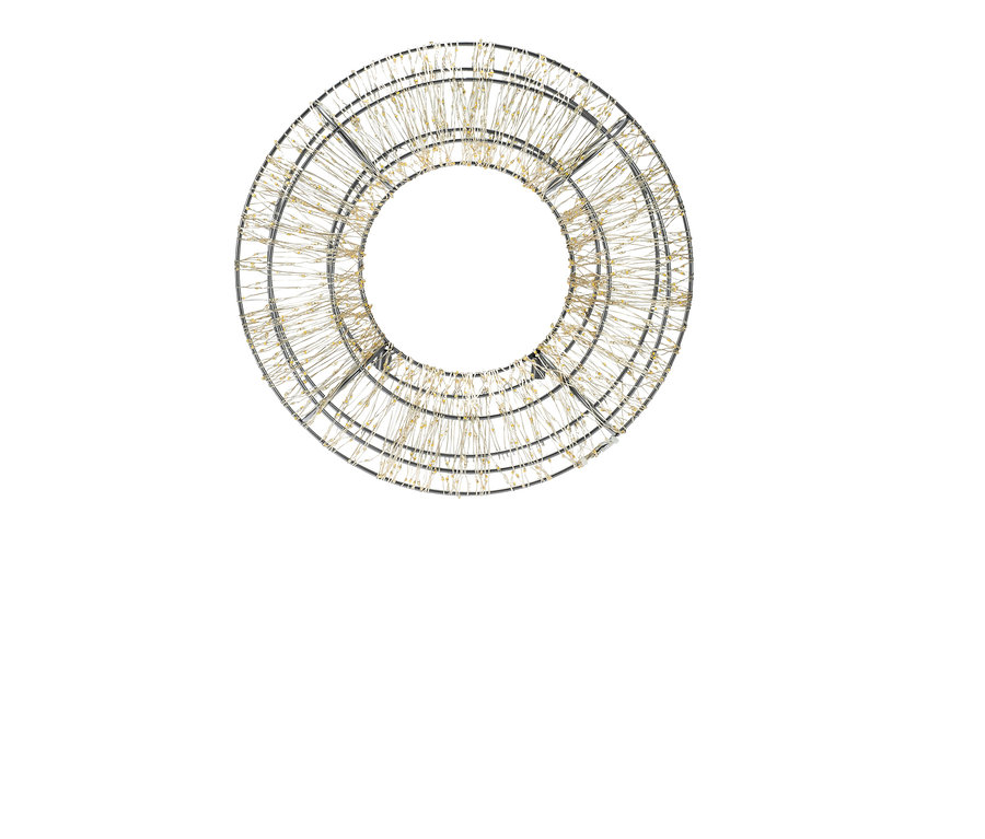 Zwei LED-Ringe auf einem weißen Hintergrund.