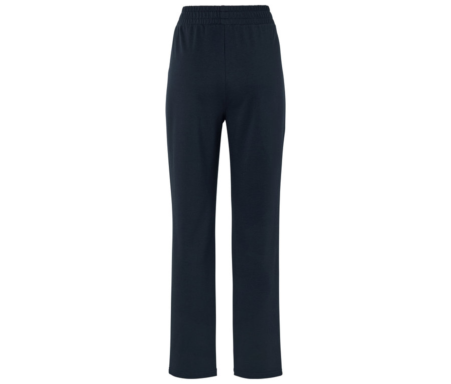 Dunkelblaue Hose mit Gummibund.