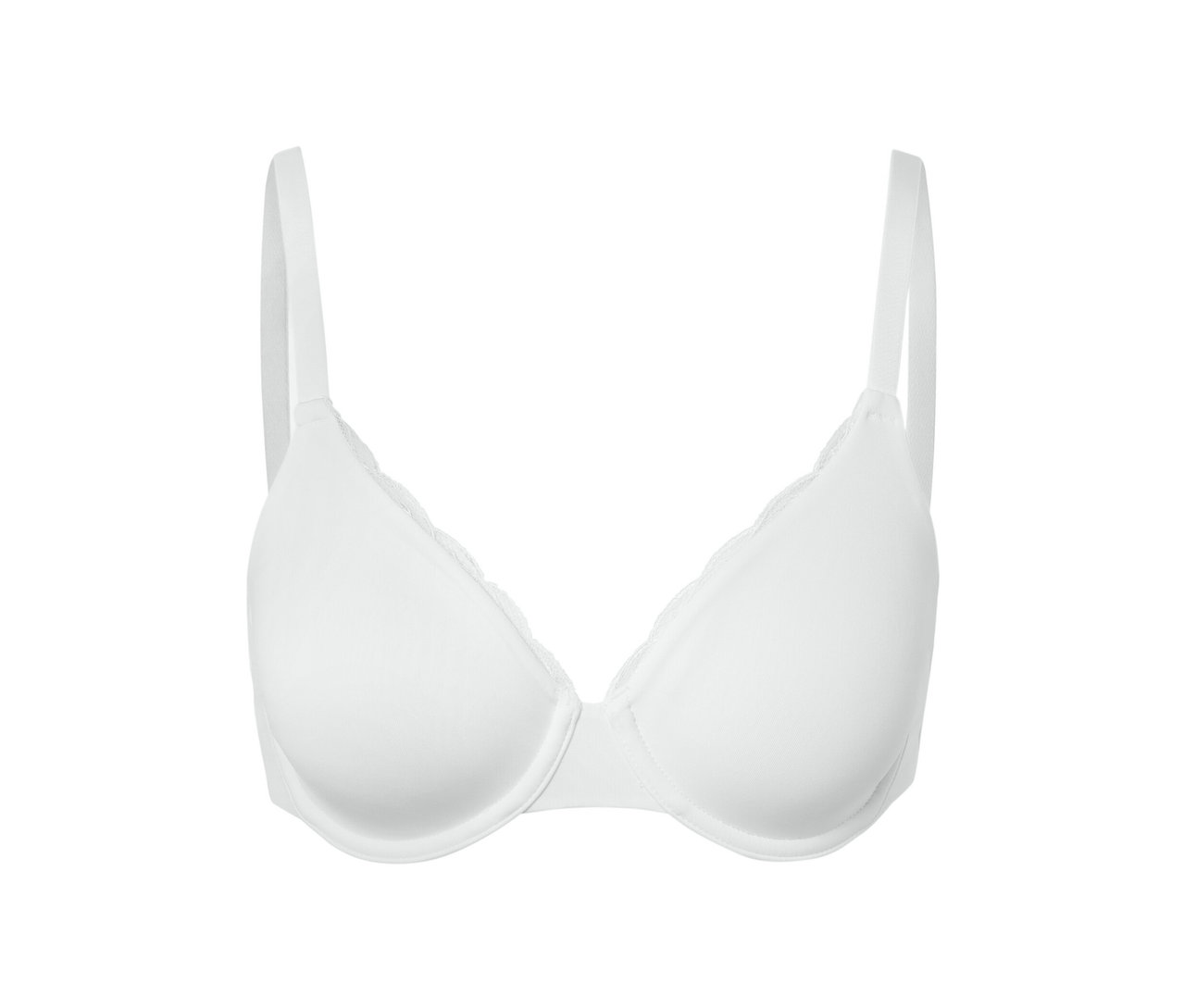 Weißer Bügel-BH.