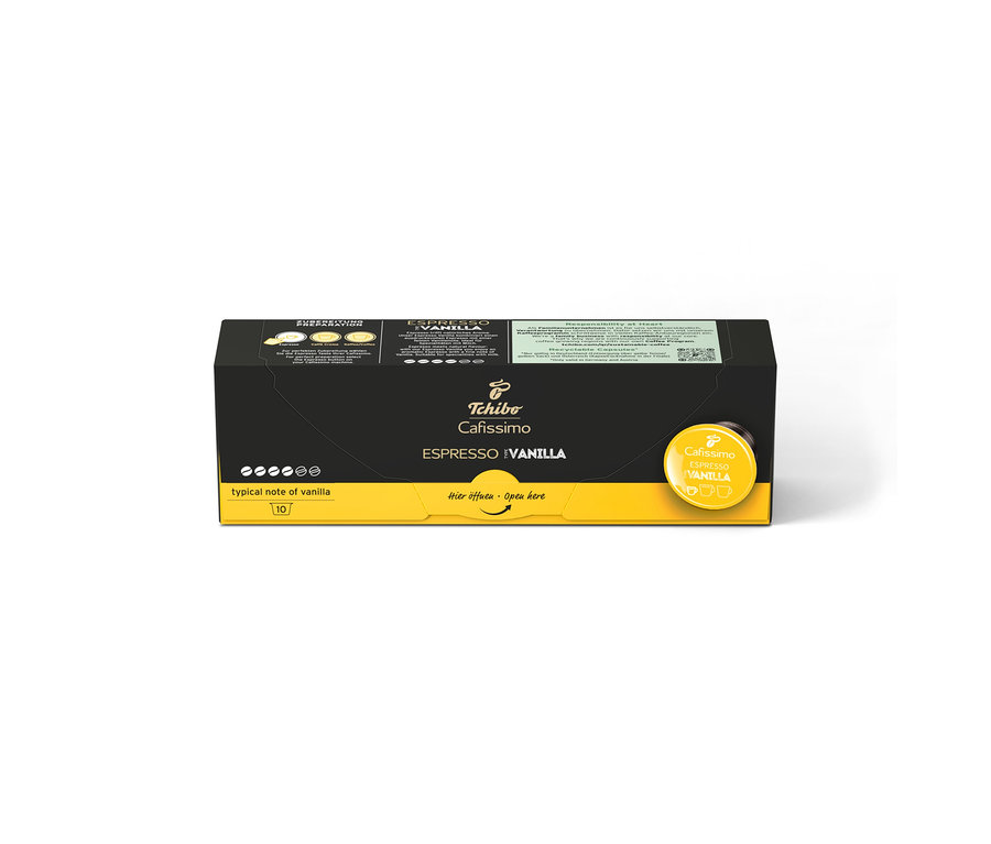 Eine Packung Cafissimo Flavoured Espresso - Vanilla - 10 Kapseln.