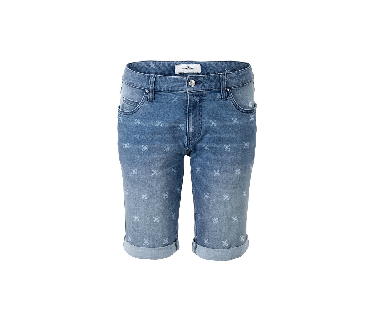 Jeans-Shorts mit Muster.