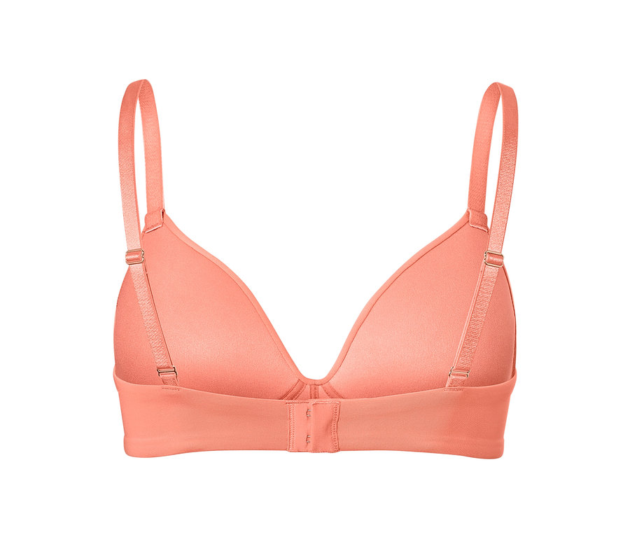 Rückansicht eines Softschalen-BHs, papaya.