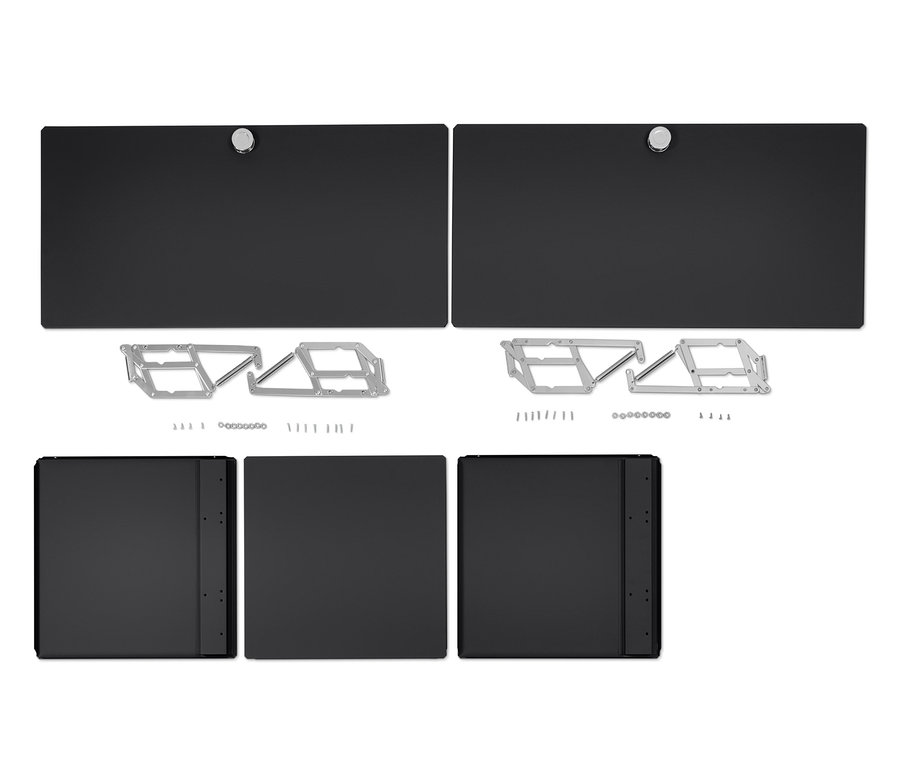 Schwarzes Klappenergänzungs-Set Metall »CN3«.