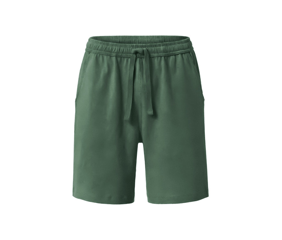 Grüne Relaxshorts mit Kordelzug.