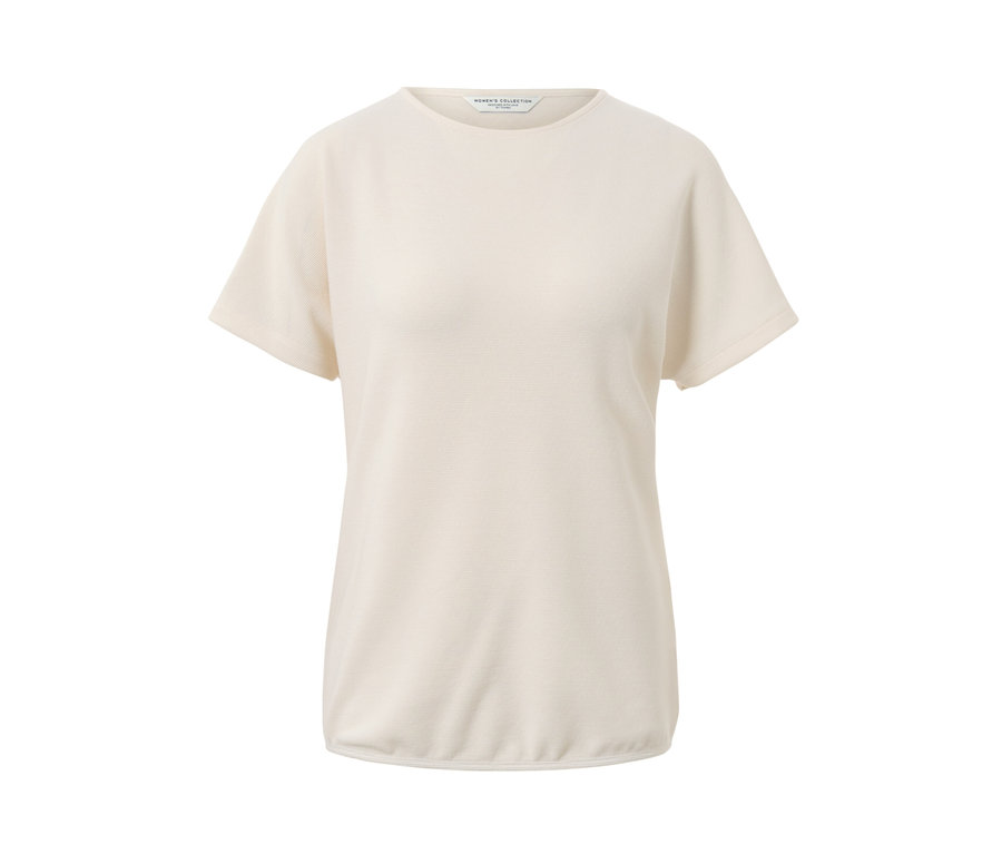 Cremeweißes Blusenshirt.