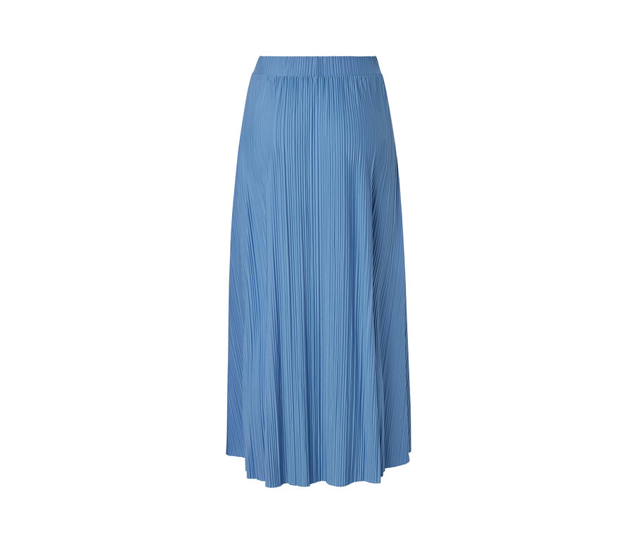 Ein blauer Plisseerock.