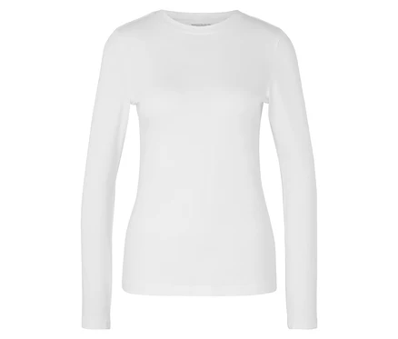 Weißes Langarmshirt.