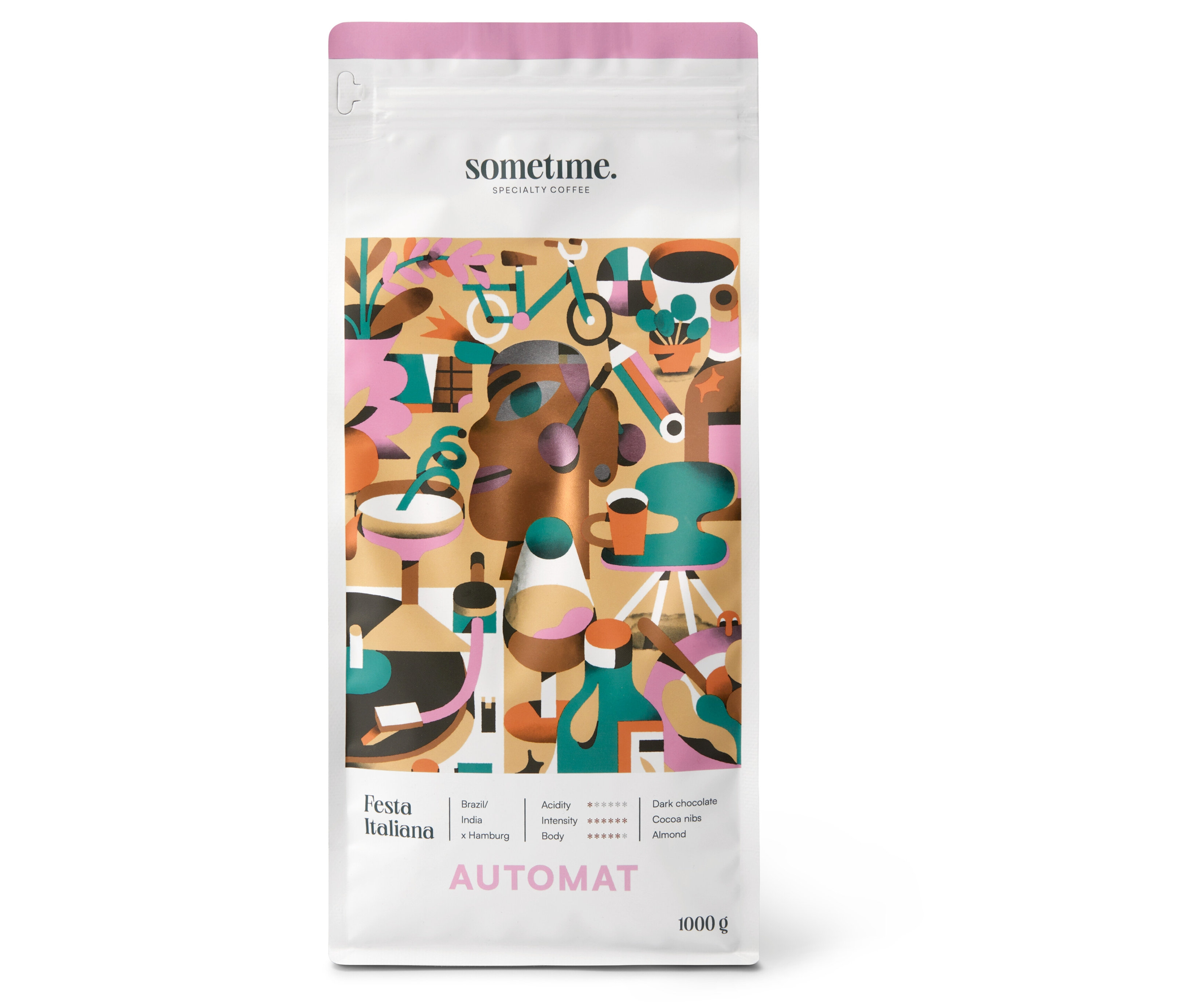 Eine Packung sometime - FESTA ITALIANA Caffè Crema - 1 kg ganze Bohne.