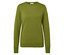 Ein grüner Strickpullover mit langen Ärmeln.