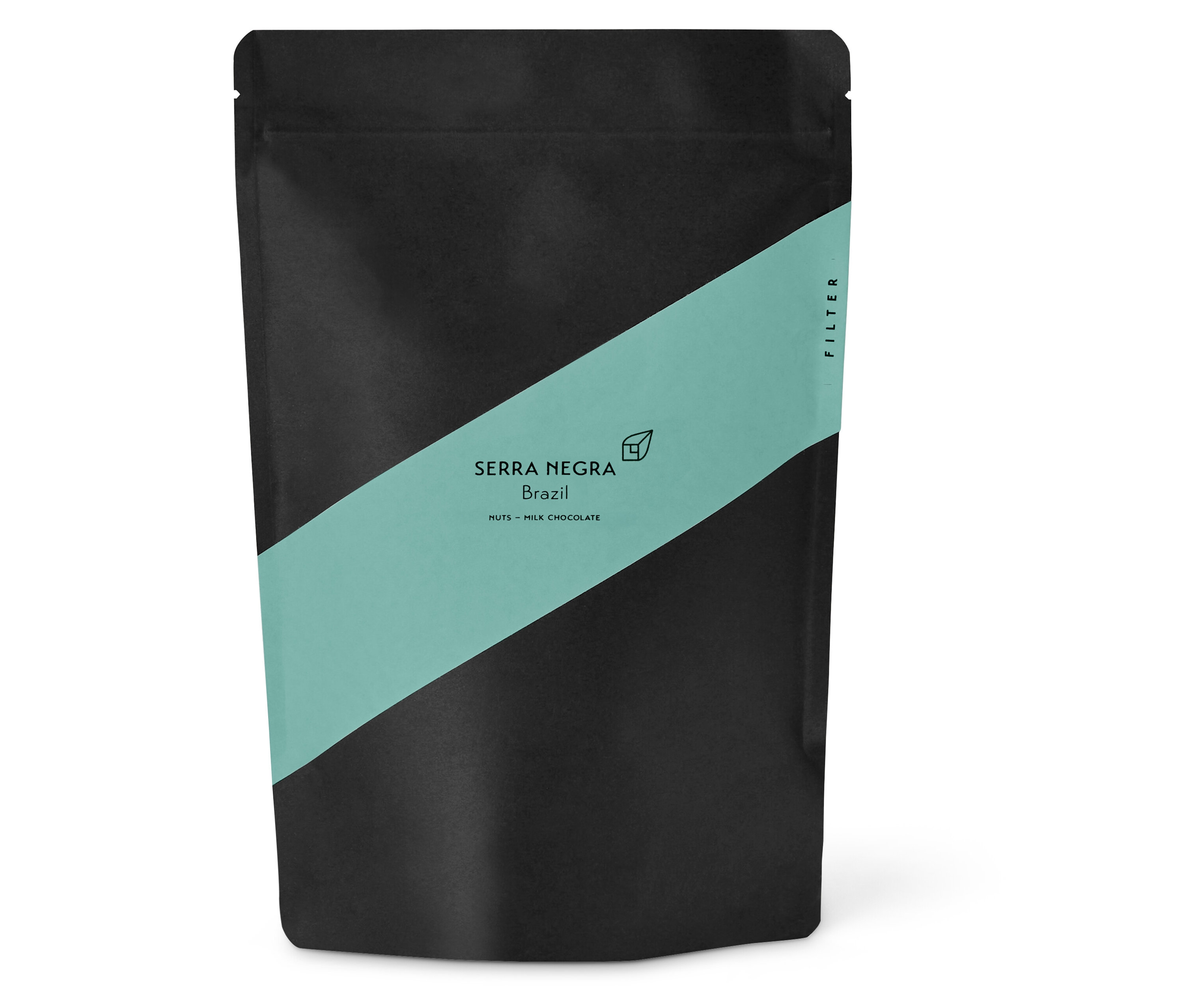 Schwarze Packung Kaffeekirsche - Serra Negra Filterkaffee - 250 g Ganze Bohne.