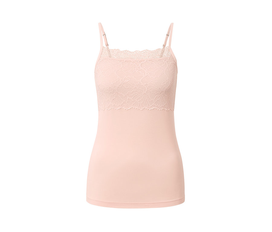 Rosa Hemdchen mit Spitze.