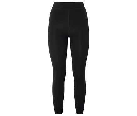 Schwarze Leggings auf weißem Hintergrund.