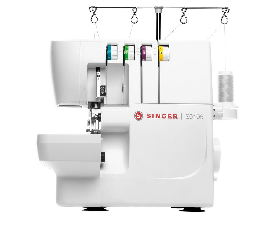Weiße Singer Overlock-Nähmaschine »S0105«.