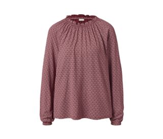 Dunkelrot mit roséfarbenem Alloverprint