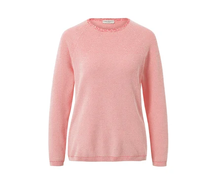Rosa Strickpullover.