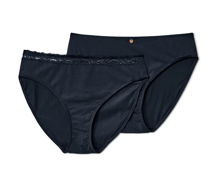 Zwei dunkelblaue Slips.