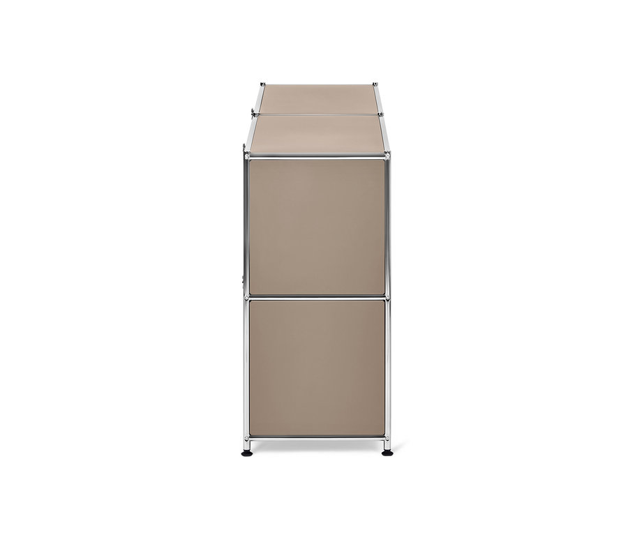 Metall Sideboard »CN3« mit 4 Klappenfächern in Taupe.