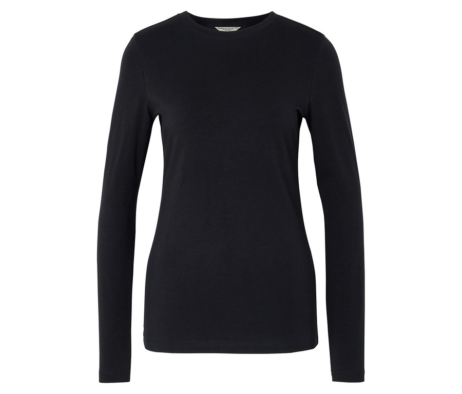 Schwarzes Langarmshirt.