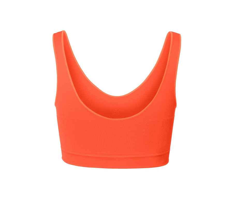 Orangefarbenes Seamless-Bustier.