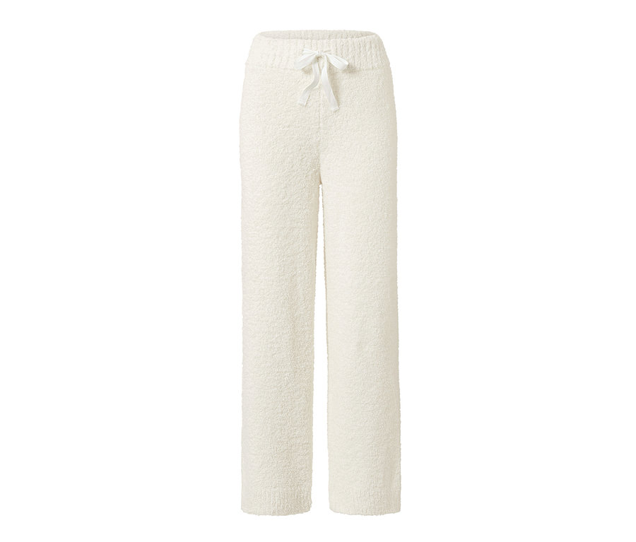 Eine hellbeige Loungehose mit Kordelzug.