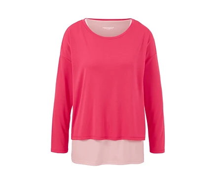 Pinkes 2-in-1-Sportshirt.