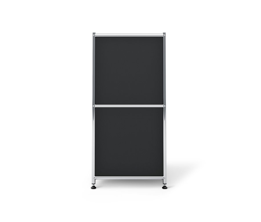Schwarzes Sideboard Metall »CN3« mit 4 Klappenfächern.