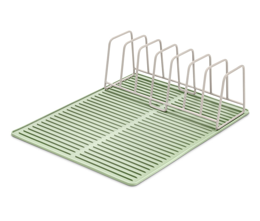 Abtropfgestell mit Silikonmatte.