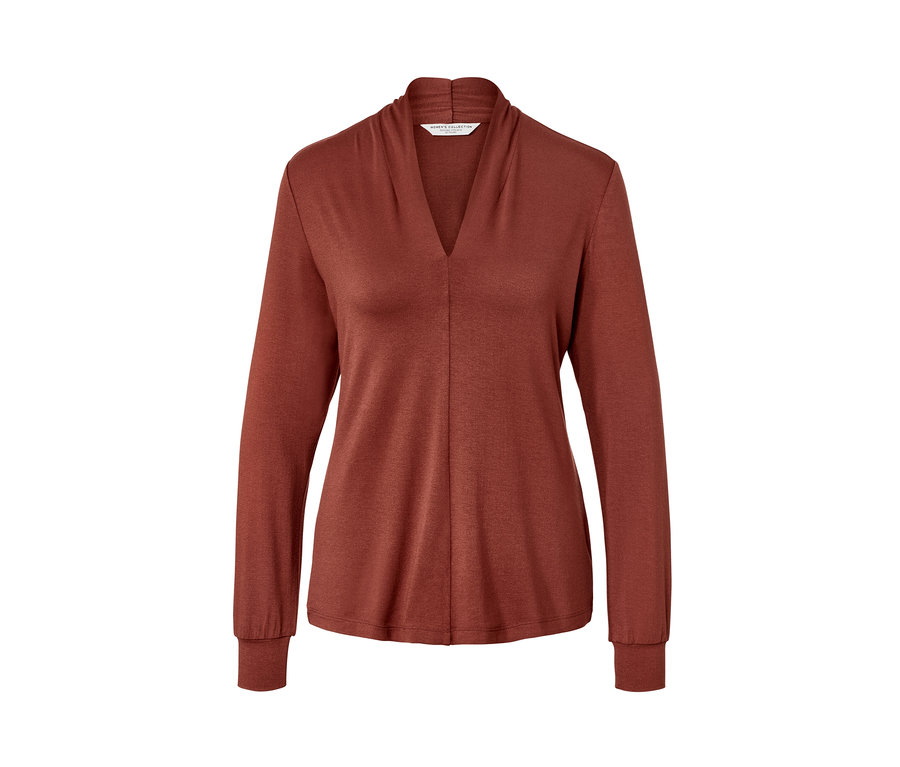 Blusenshirt mit V-Ausschnitt.