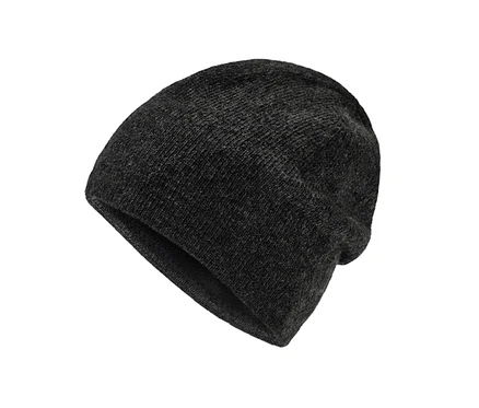 Detailaufnahme einer Strickmütze.