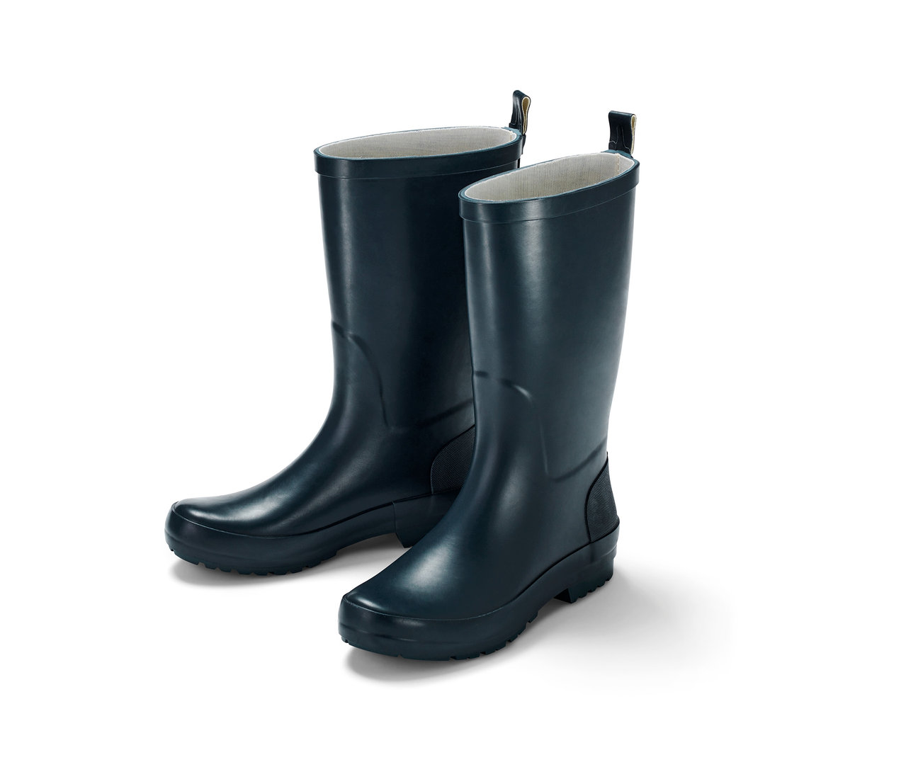 Blaue Kinder-Regenstiefel.