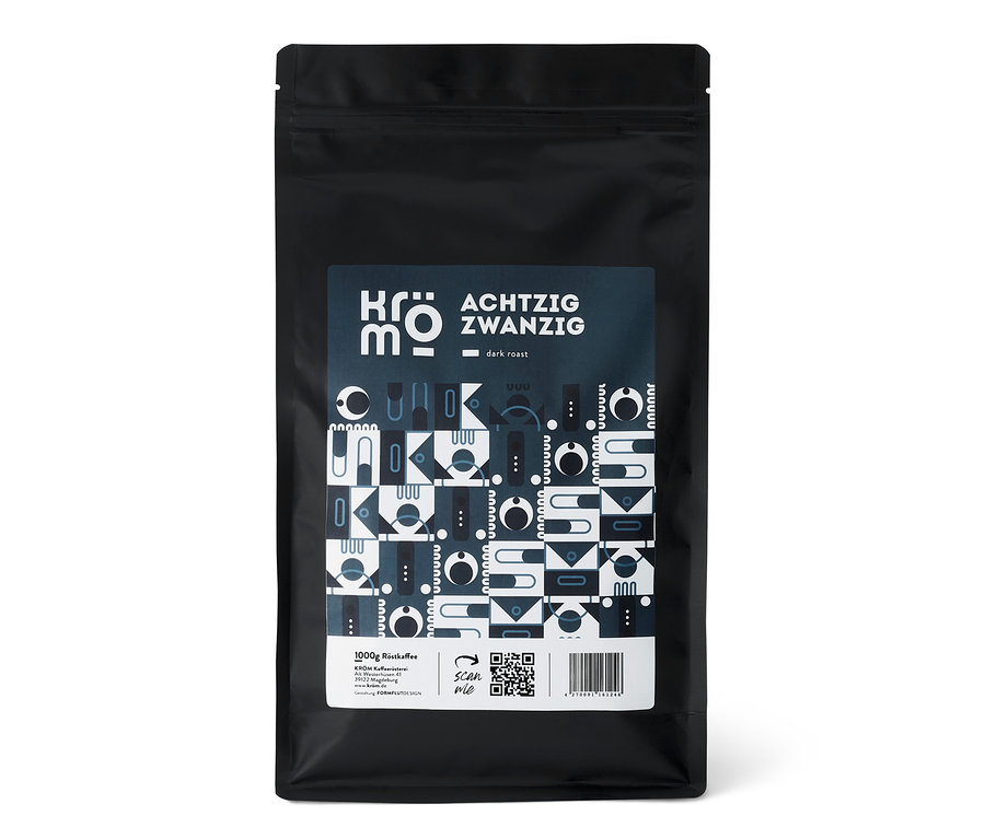 Eine Packung Kröm - Achzig zwanzig Espresso - 1 kg Ganze Bohne.