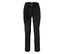 Schwarze, lange Hose mit geradem Bein und silberfarbenem Knopf.