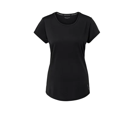 Schwarzes Sportshirt.