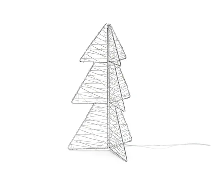 Eine faltbare LED-Outdoor-Tanne, ca. 45 cm.