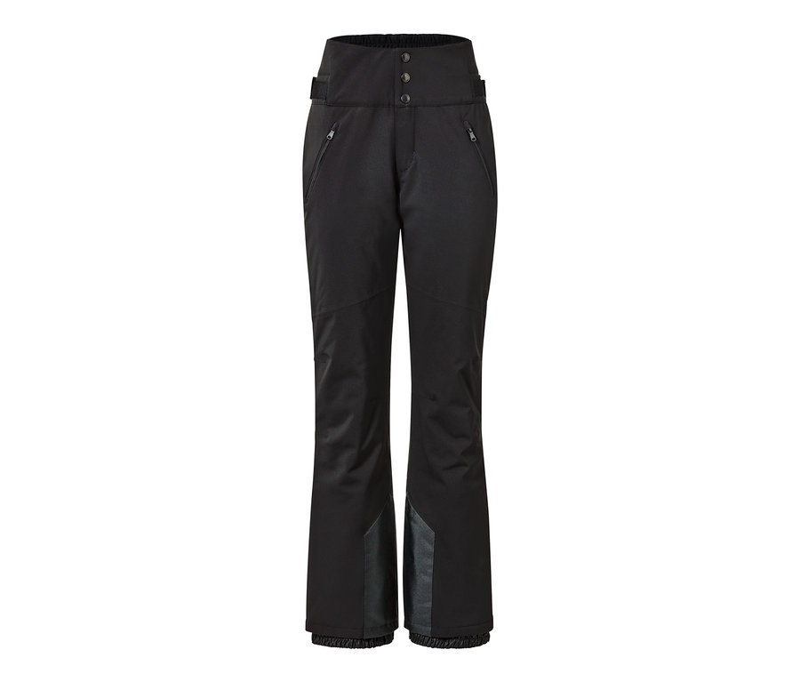 Schwarze High-Waist-Skihose.