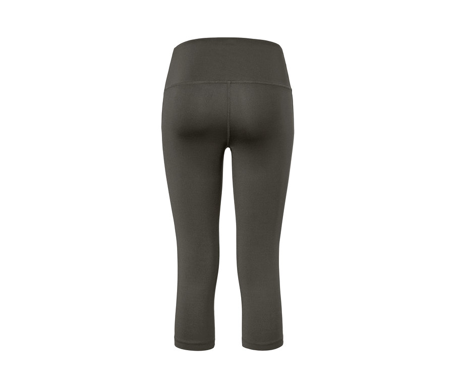 Detailansicht von hinten einer 3/4-Sporttight in Oliv.