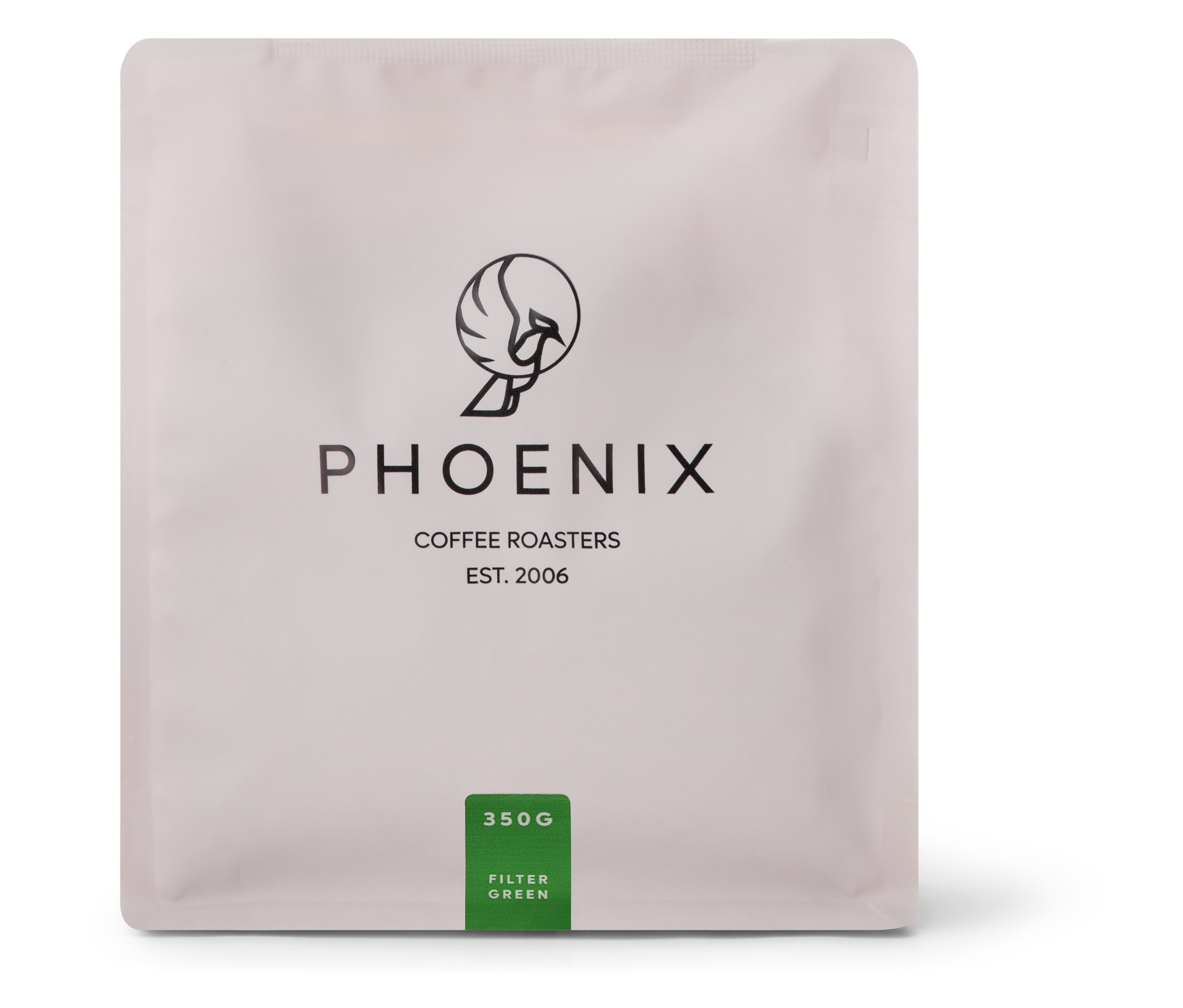 Packung Phoenix - Green Filterkaffee - 350 g Ganze Bohne.
