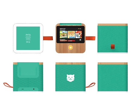 Sechs Ansichten des grünen exklusiven »tigerbox TOUCH« Pakets.