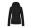 Strickfleece-Jacke, schwarz meliert - Anthrazit meliert