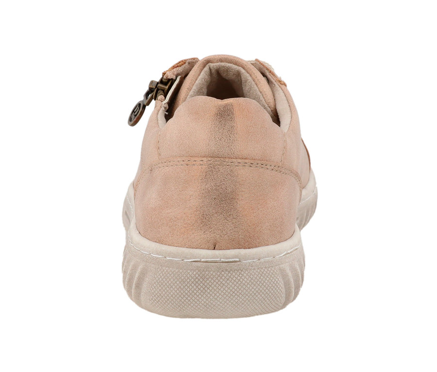 Detailansicht der Rückseite eines Romika Sneakers, PU bronze.