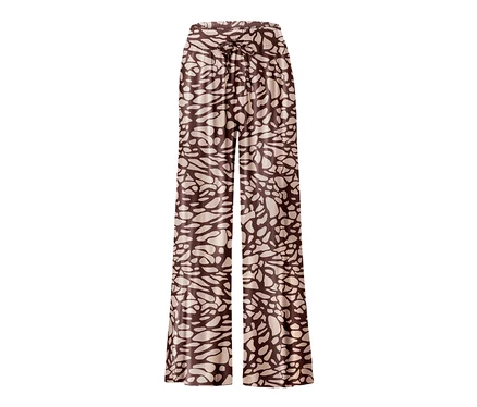 Braune, gemusterte Relaxhose.
