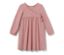 Gestreiftes Kinder-Jerseykleid in Rosa und Weiß.