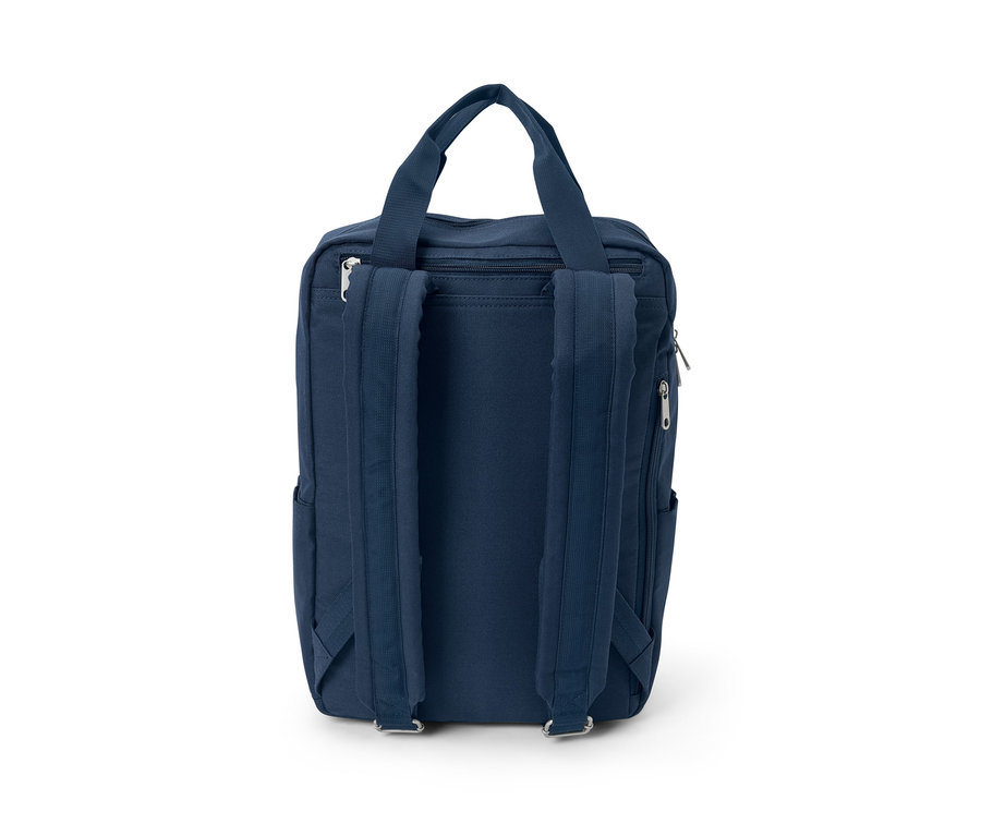 Rückansicht eines Sicherheits-Rucksacks.