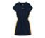 Blaues Jerseykleid.