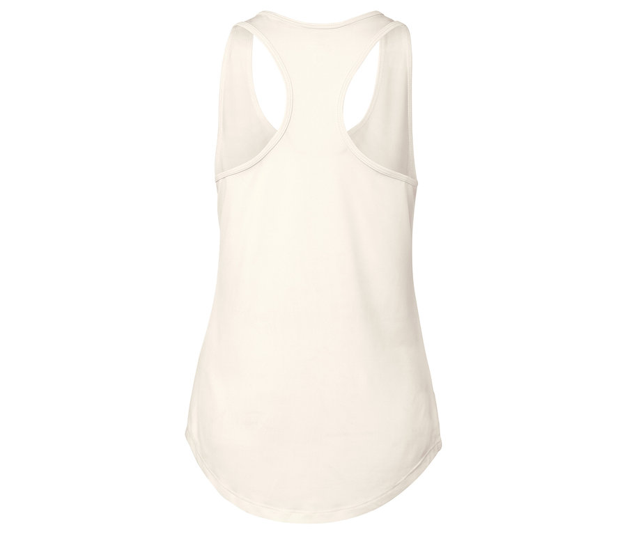 Ein weißes Tanktop mit Ringerrücken.